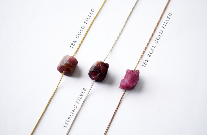 Pink Tourmaline Necklace, Raw Tourmaline Choker, Tourmaline Layering Necklace, Boho Necklace, Healing Crystal Necklace, Birthday Gift