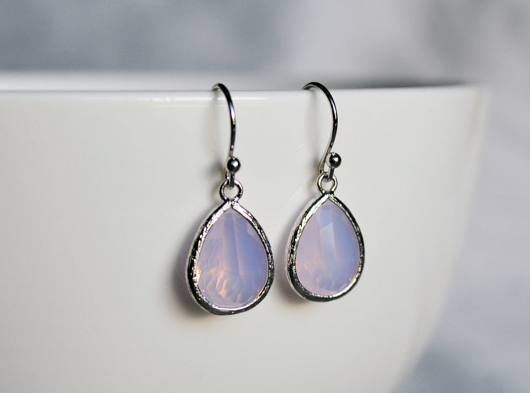 Pink Opal earrings, October Birthstone Gift, October Birthstone earrings, Bridesmaid earrings, October Birthday Gift for Her