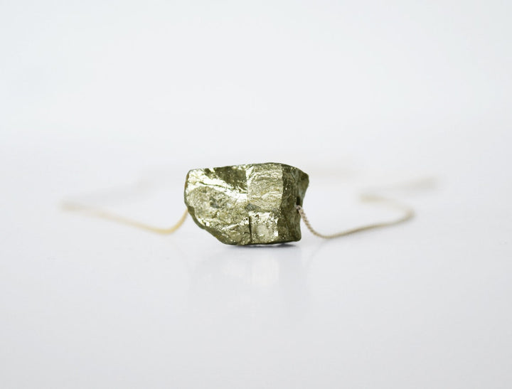 Pyrite Necklace, Raw Pyrite Choker, Natural Pyrite Layering Necklace, Boho Necklace, Healing Crystal Necklace, Birthday Gift