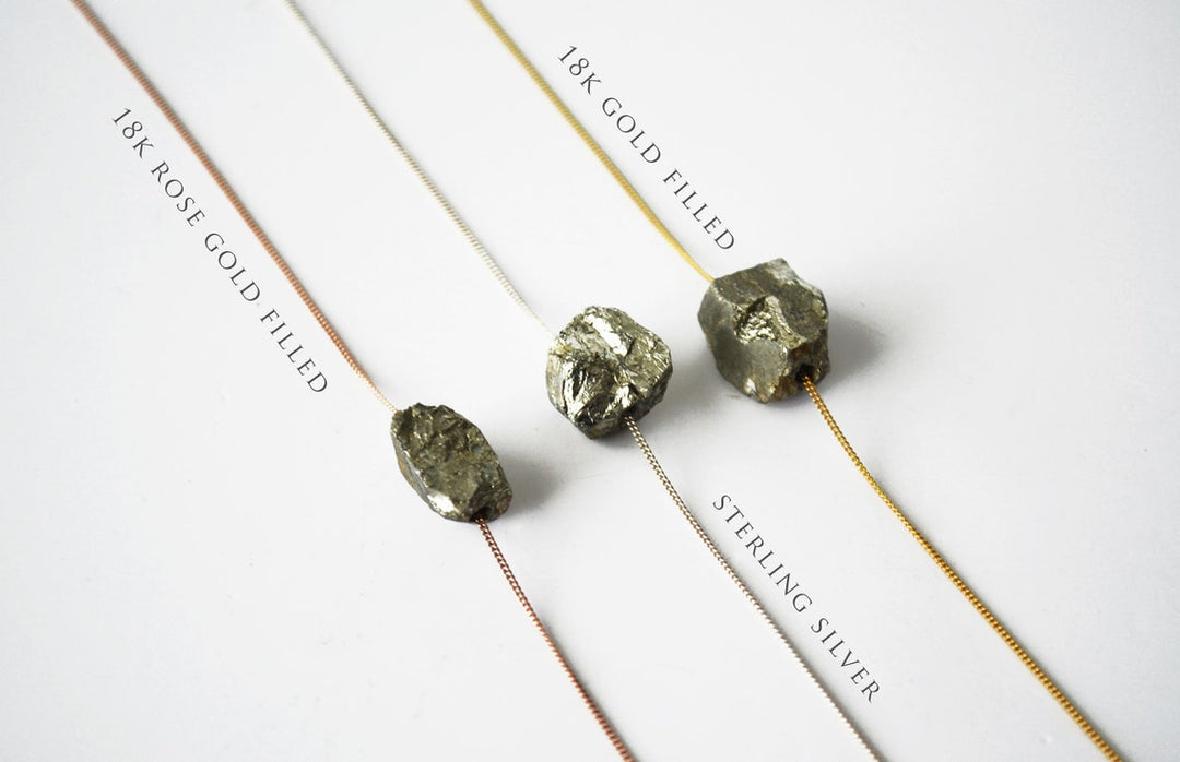 Pyrite Necklace, Raw Pyrite Choker, Natural Pyrite Layering Necklace, Boho Necklace, Healing Crystal Necklace, Birthday Gift