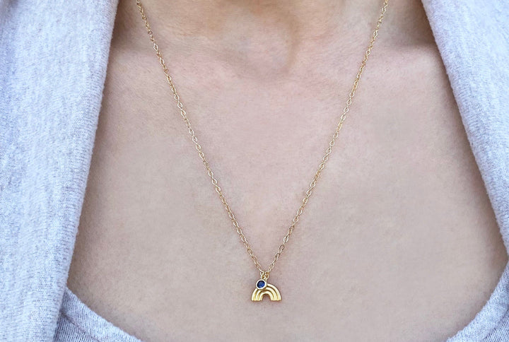 Rainbow Necklace, Rainbow Baby Necklace, Rainbow Baby Jewelry, Hope Necklace, Memorial Jewelry, Friend Gift, Layering Necklace