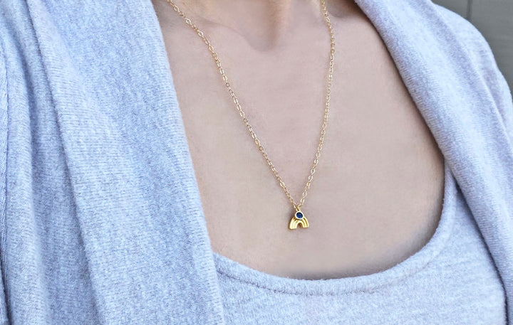 Rainbow Necklace, Rainbow Baby Necklace, Rainbow Baby Jewelry, Hope Necklace, Memorial Jewelry, Friend Gift, Layering Necklace