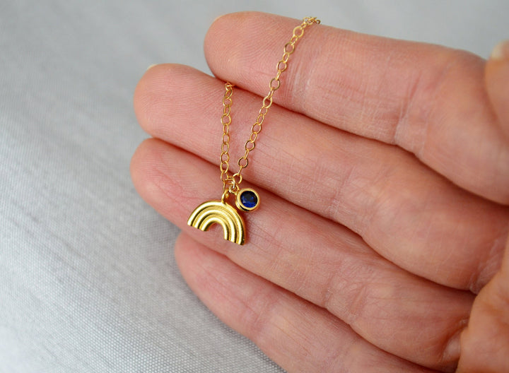 Rainbow Necklace, Rainbow Baby Necklace, Rainbow Baby Jewelry, Hope Necklace, Memorial Jewelry, Friend Gift, Layering Necklace