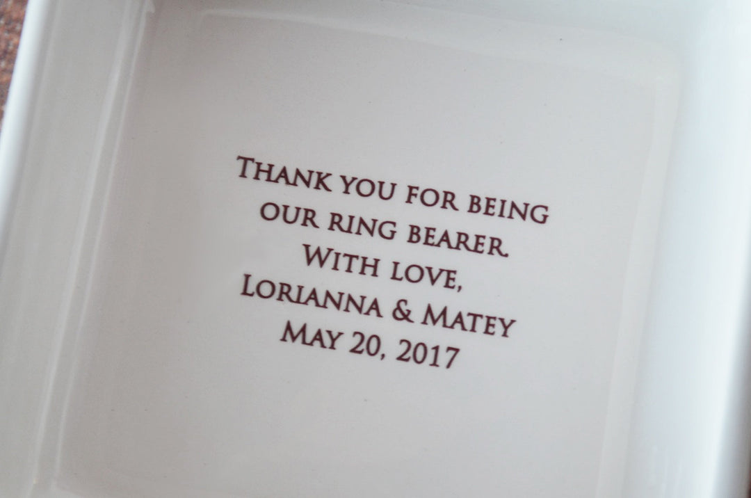 Ring Bearer Gift, Ring Bearer Thank You Gift, Ring Bearer Gift Idea, Ring Bearer Proposal Gift, Boy's Gift- Square Keepsake Box