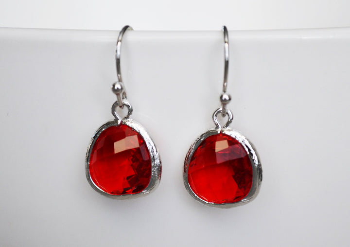 Ruby Earrings, July Birthstone earrings, July Birthday Gift, Ruby Jewelry, Ruby Drop Earrings