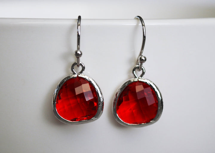 Ruby Earrings, July Birthstone earrings, July Birthday Gift, Ruby Jewelry, Ruby Drop Earrings