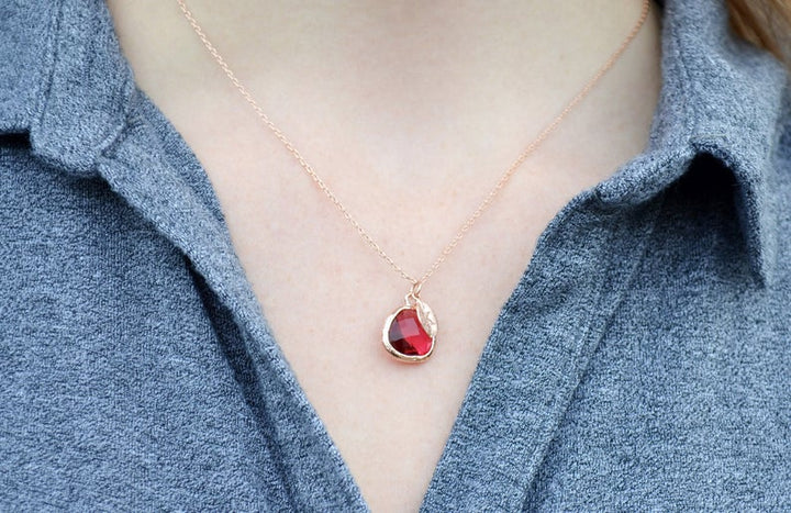 Ruby Earrings, July Birthstone earrings, July Birthday Gift, Ruby Jewelry, Ruby Drop Earrings
