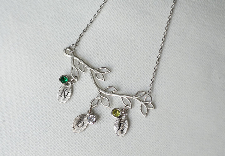 Family tree birthstone bracelet online
