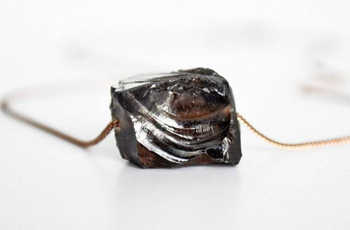 Smokey Quartz Necklace, Raw Smokey Quartz choker, Natural Quartz Layering Necklace, Boho Necklace, Healing Crystal Necklace, Birthday Gift