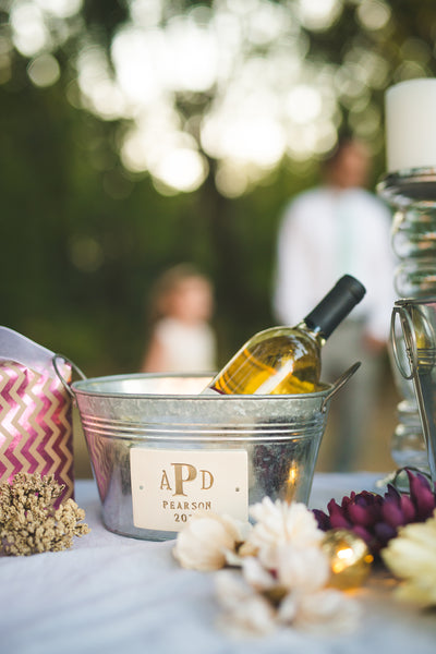Personalized Wedding Gift - Champagne Bucket with Monogram