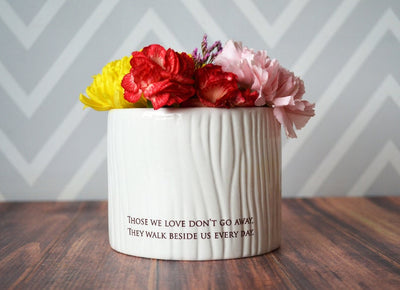 Sympathy Gift, Sympathy Candle, Sympathy Votive or Sympathy Vase - Those We Love Don’t Go Away, They Walk Beside Us Every Day