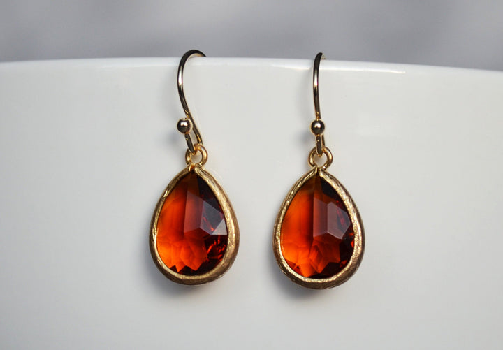 Topaz earrings, November Birthstone Gift, November Birthstone earrings, Bridesmaid earrings, Birthday Gift for Her, Topaz Tear Drop Earrings