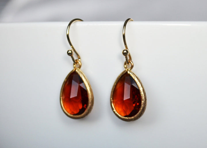 Topaz earrings, November Birthstone Gift, November Birthstone earrings, Bridesmaid earrings, Birthday Gift for Her, Topaz Tear Drop Earrings