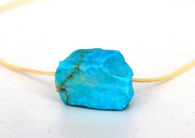 Turquoise Necklace, December Birthstone Necklace, Raw Crystal Necklace, Raw Stone Layering Necklace, Boho Necklace, Healing Crystals