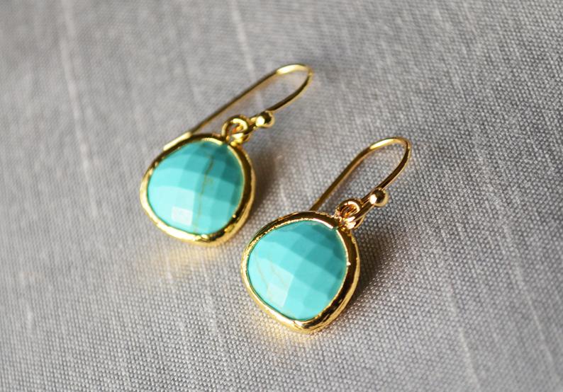 Turquoise earrings, December Birthstone Gift, December Birthstone earrings, Turquoise Jewelry Set