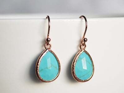 Turquoise earrings, December Birthstone Gift, December Birthstone earrings, Bridesmaid earrings, Turquoise Birthday Gift for Her