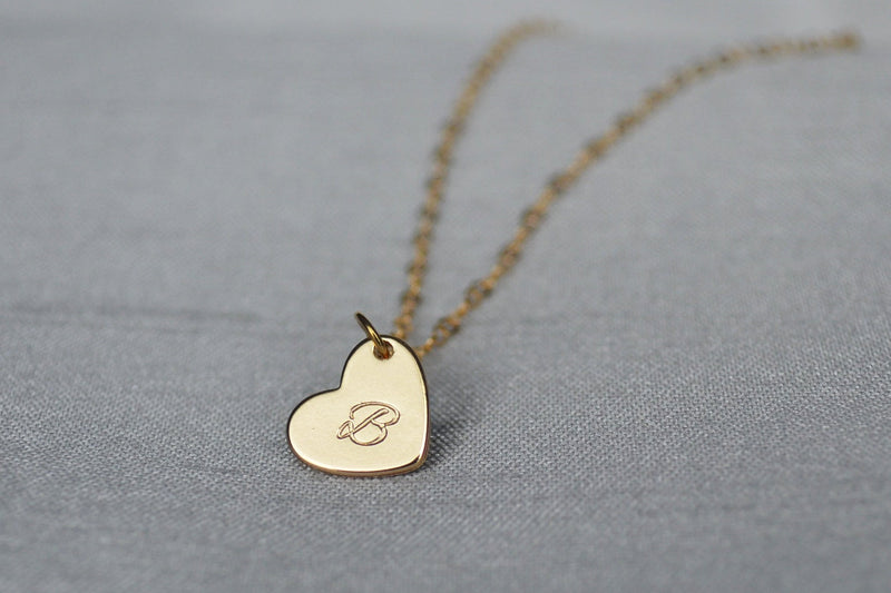Heart Initial Necklace - Hypoallergenic – Findings & Connections