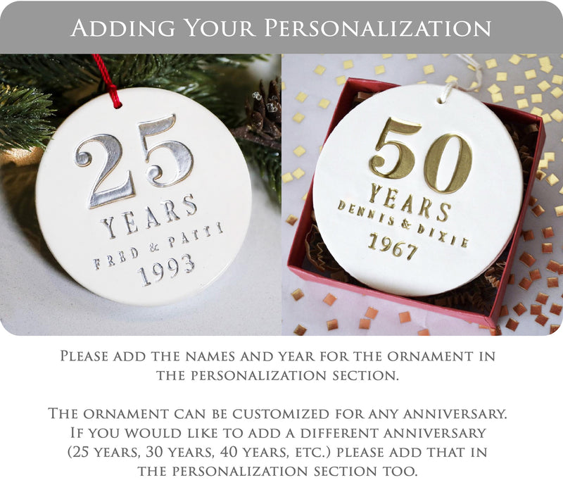 50th Anniversary Gift, Golden Anniversary Gift, 50th Wedding Anniversary Ornament