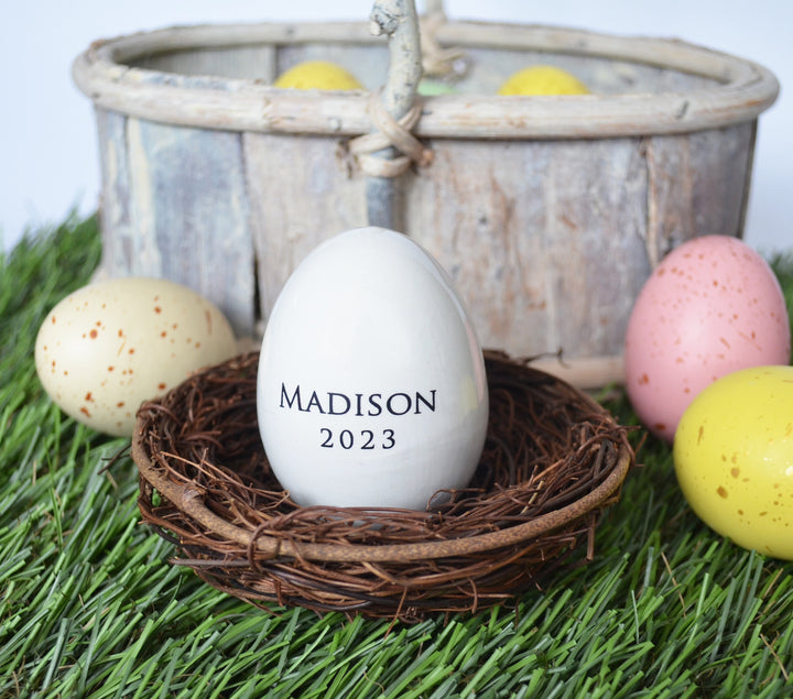 Ceramic Easter Egg with Name & Year