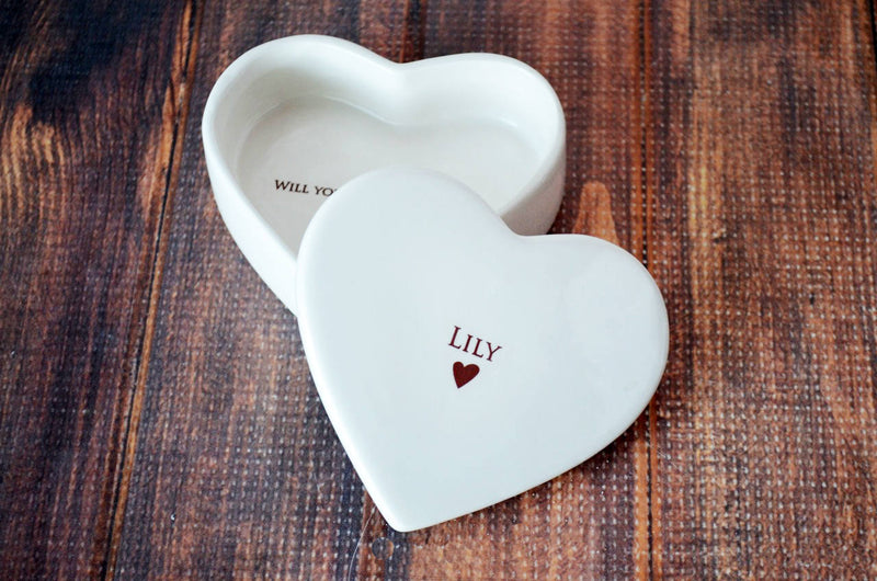 Bridesmaid Proposal - Will You Be My Bridesmaid - Bridesmaid Gift - Bridal Party Gift - Personalized Heart Keepsake Box
