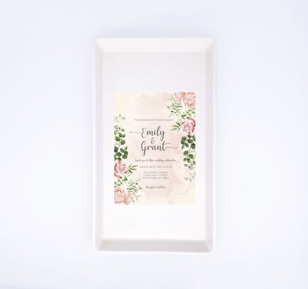 Personalized Wedding Invitation Gift - Rectangular Tray