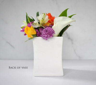 READY TO SHIP - Unique Grandmother Gift - Square Vase