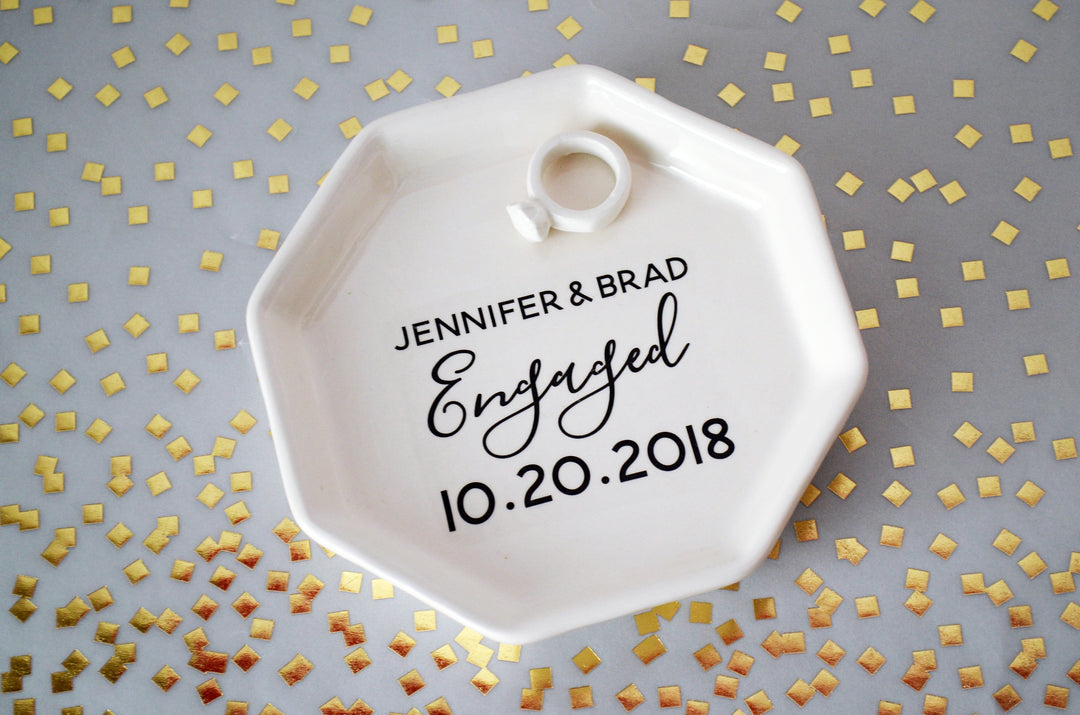 Engagement Gift, Wedding Gift, Ring Dish, Ring Tray, Ring Holder, Engagement Party Gift, Couples gift, Personalized Ring Dish