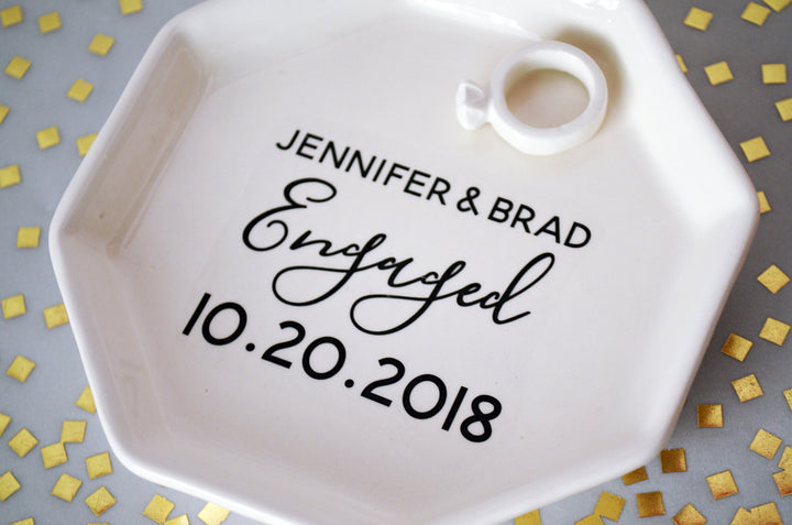 Engagement Gift, Wedding Gift, Ring Dish, Ring Tray, Ring Holder, Engagement Party Gift, Couples gift, Personalized Ring Dish