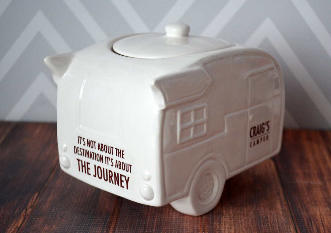 Camper Cookie Jar, Camper Bank, Camper Gift, Camper Life, Camper Gift Idea, Vintage Trailer, Camper Birthday Gift - Personalized with Names