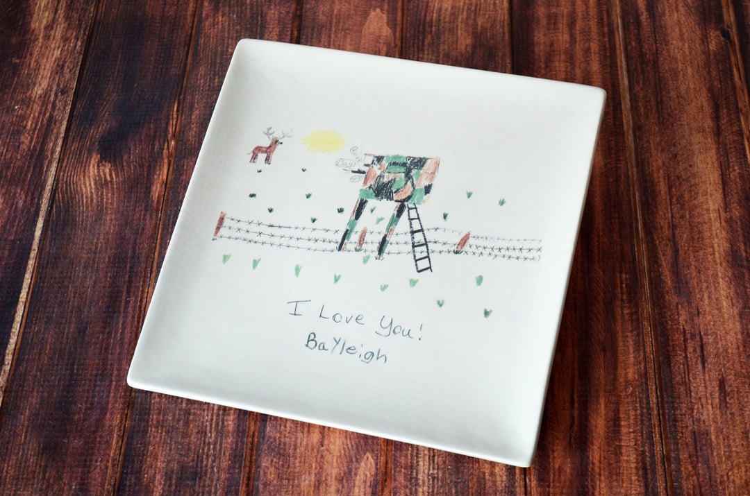 Plate with Child's Artwork in Full Color - Father's Day Gift, Mother's Day Gift