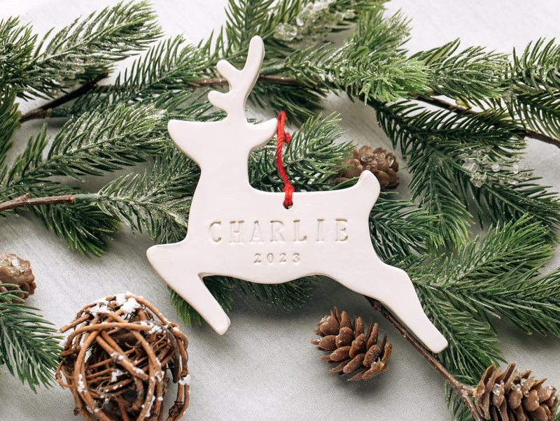 Personalized Reindeer 2023 Christmas Ornament
