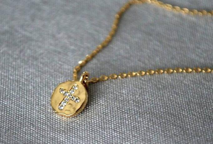Cross Necklace, Baptism Gift, First Communion Gift, Confirmation Gift, Godparent Gift, Godchild Gift, Girls Cross Necklace, Cross Pendant