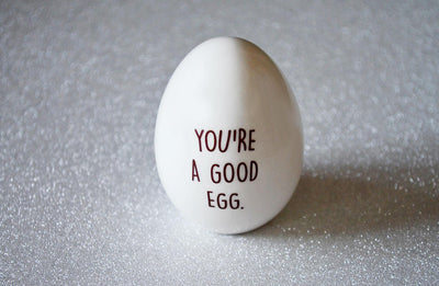 Friend Gift, Co-worker Gift, Unique Gift - You're a Good Egg - READY TO SHIP - Ceramic Egg