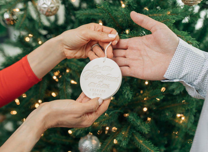 Personalized Our First Christmas as Mr. & Mrs. Ornament 2024