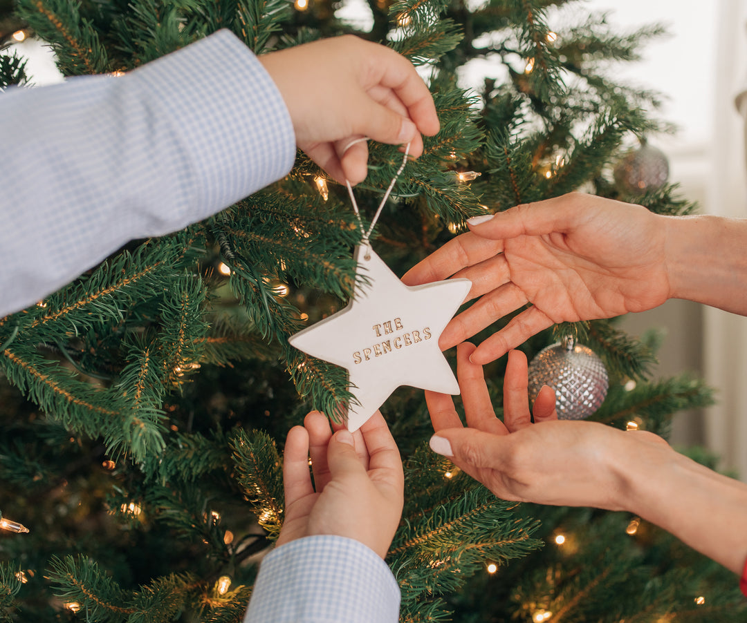 Family of 2 - Customized Star Christmas Ornaments