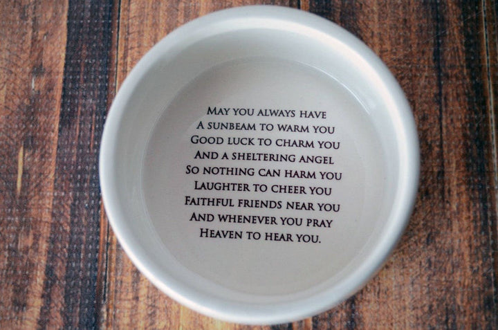 Baptism Gift, First Communion Gift or Confirmation Gift - READY TO SHIP - With Irish Blessing in Green - Round Keepsake Box