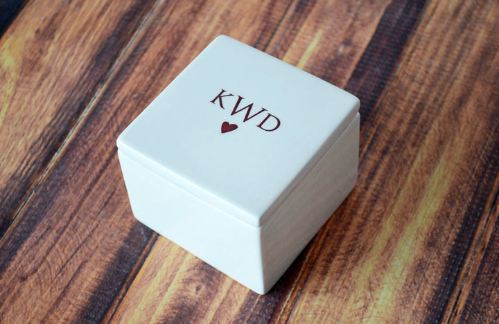 Monogrammed Deep Square Keepsake Box