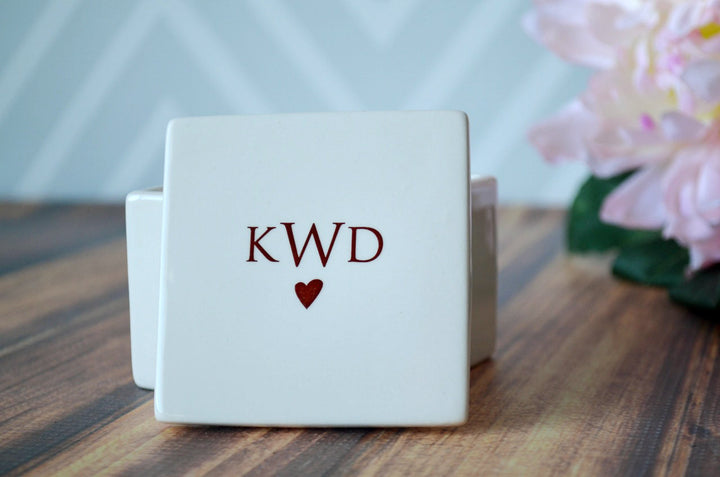 Monogrammed Deep Square Keepsake Box