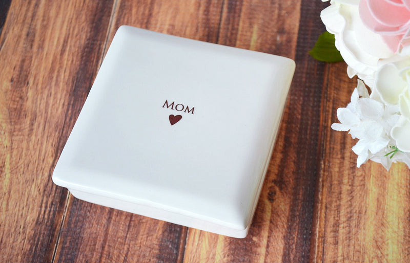 Unique Mother of the Bride Gift - ADD CUSTOM TEXT - Mom Square Keepsake Box