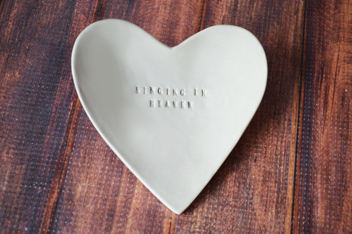 Sympathy Gift - Singing in Heaven - Heart Bowl - SHIPS FAST