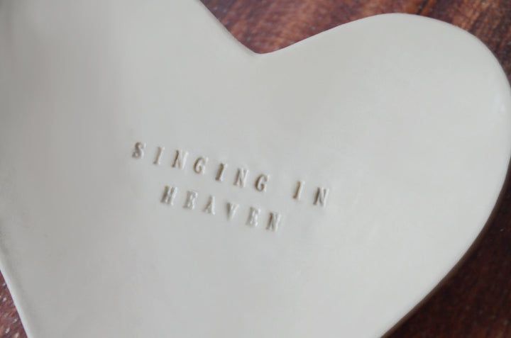 Sympathy Gift - Singing in Heaven - Heart Bowl - SHIPS FAST
