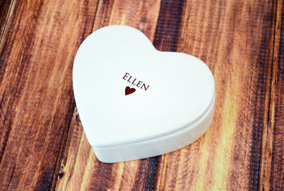 Bridesmaid Gift - Personalized - Heart Keepsake Box