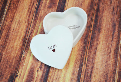 Bridesmaid Gift - Personalized - Heart Keepsake Box