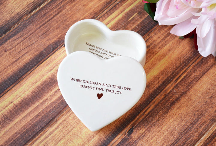 Parent Wedding Gift - When Children Find True Love, Parents Find True Joy - Heart Shaped Keepsake Box