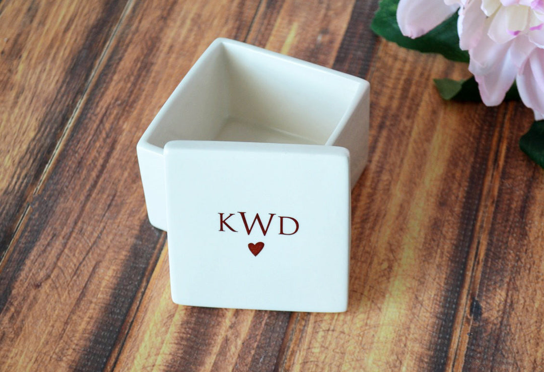 Monogrammed Deep Square Keepsake Box