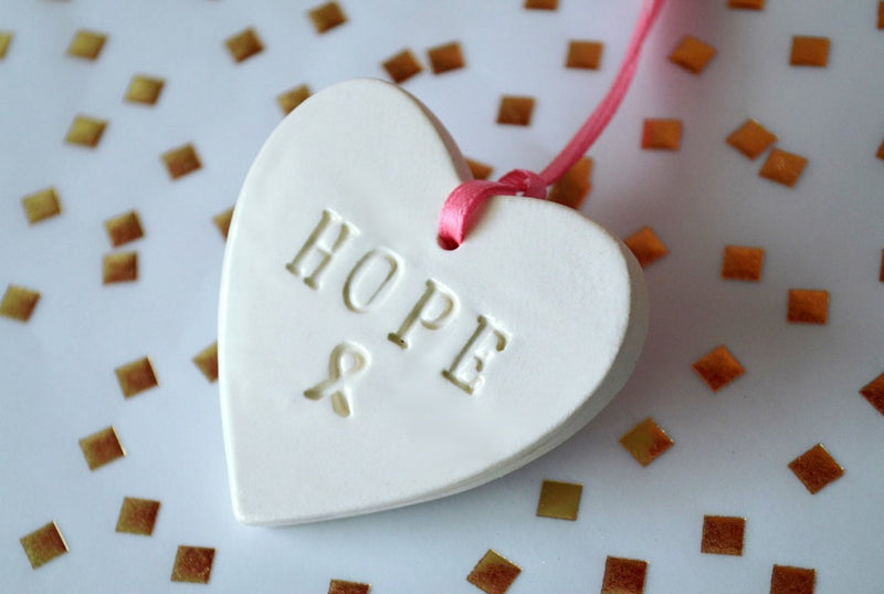 100% of the Proceeds Will Be Donated to Susan G Komen Foundation - Breast Cancer Awareness HOPE Ornament - READY TO SHIP