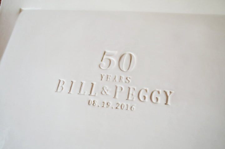 50th Anniversary Gift - Large Rectangular Platter or Guest Book Alternative