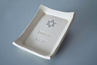 Bar Mitzvah or Bat Mitzvah Gift - Personalized Miniature Platter with Star of David