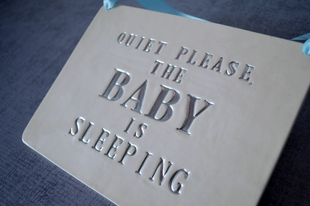 Quite Please, The Baby is Sleeping Sign | Handmade Ceramic Sign - New Baby Gift, Newborn Gift or Baby Shower Gift