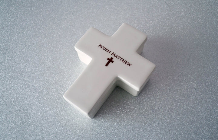 Baptism Gift, First Communion Gift or Confirmation Gift - Cross Keepsake Box